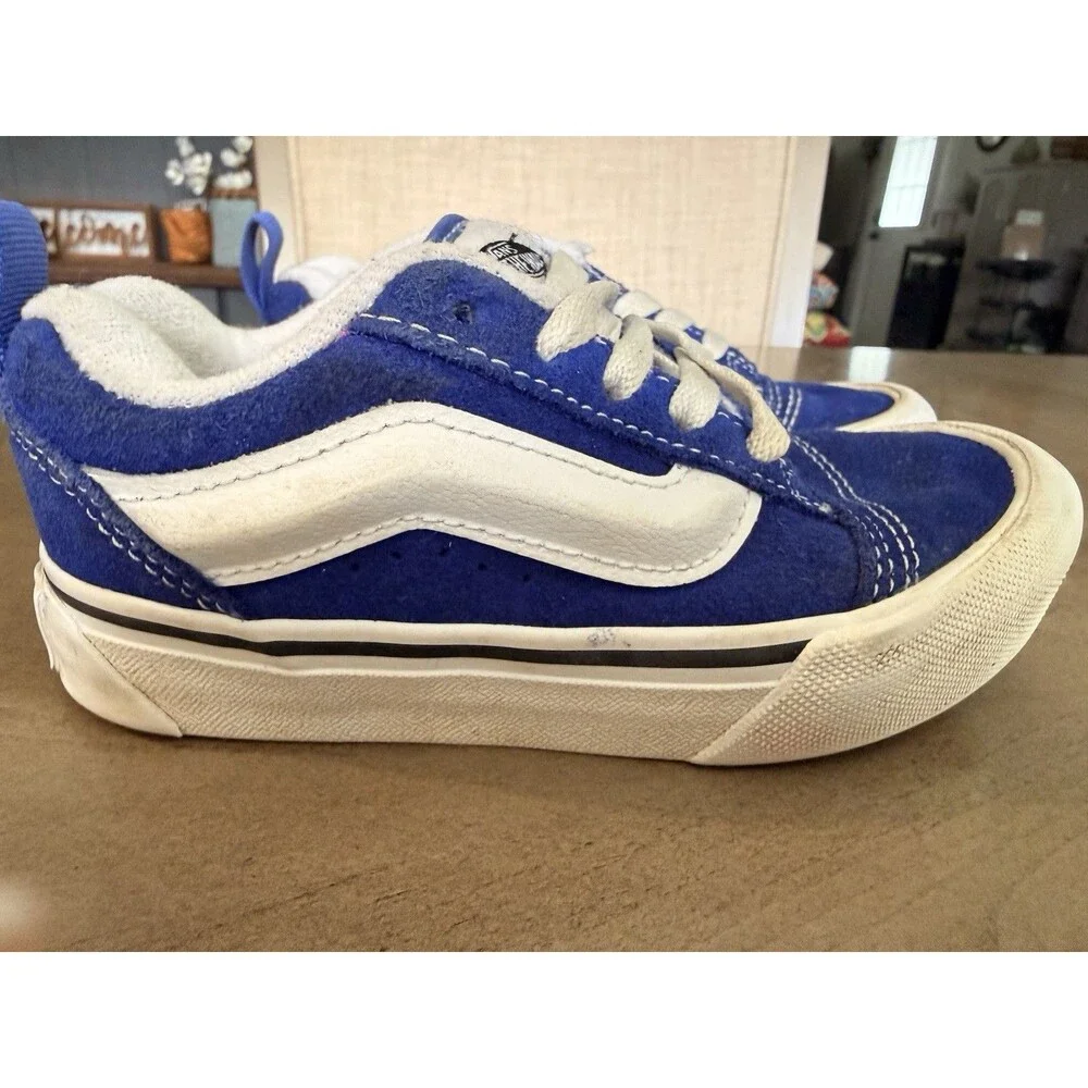 VANS US Kids 10.5 Off The Wall Blue White Old Skool Shoes Sneakers Boys